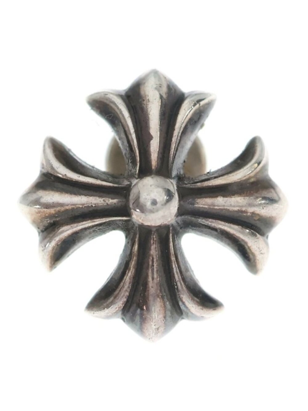 Chrome Hearts CH Pls Large CH Plus Stud Earrings Silver